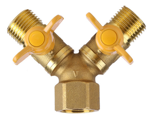 . Adaptador De Manguera De Doble Grifo De Latón G1/2 For