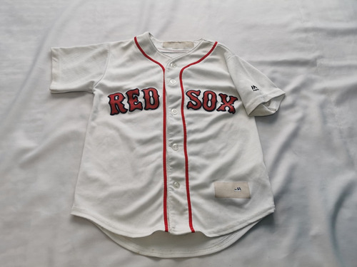 Jersey Casaca Mlb Béisbol Majestic Mediano Juvenil Red Sox 