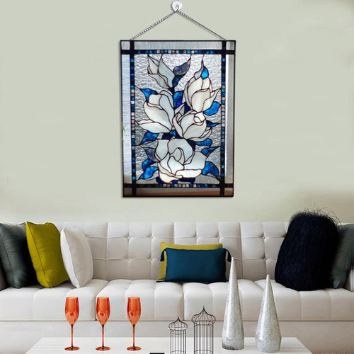 Panel De Ventana Rectangular De Vidrieras De 2 Piezas Para