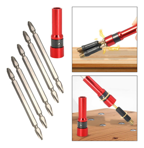 Adaptador De Enchufe Hexagonal Con Puntas De Destornillador