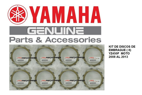 Discos De Embrague Yamaha Yz450f 08/13 Yamaha Moto Kit De 8