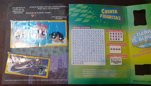 Album De Figuritas ** Las Chicas Superpoderosas **(faltan 3) (Usado)