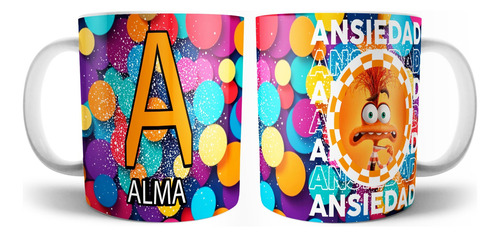 Taza Personalizada Intensamente Disney Envidia - Letra P