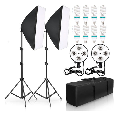 Kit Doble Luz Para Video Parante Fotográfico Softbox 45w 