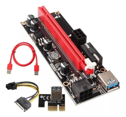 Placa Pci-e Express Riser Ver009s Usb 3.0 Extensor Ethereum