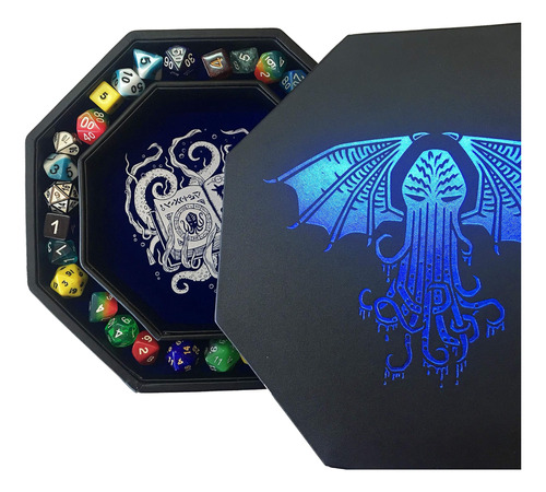 Fantasydice-cthulhu Tome-blue- Bandeja Para Dados - 8 Octágo