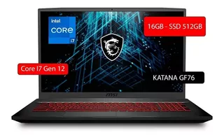 Portátil Msi Katana Gf76 11ue I7 11800h Ram 16gb Ssd 512gb