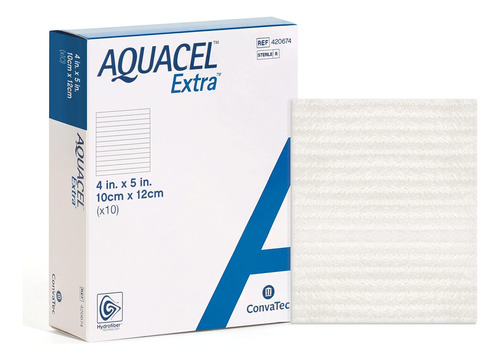 Aquacel Extra Aposito Hydrofiber, 4 X 5 Pulgadas, 10 Por Caj