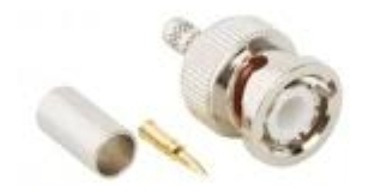 Conector Bnc Macho P/crimpar/soldar Microcoaxial Rf 50 Ohms