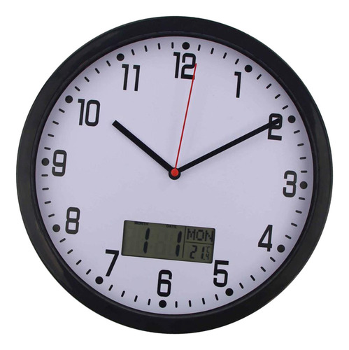 W Reloj De Pared Con Fecha Y Temperatura Reloj De Pared