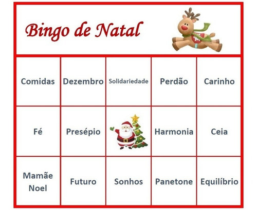 104 Cartelas Bingo De Natal Evento Personalizado Festa | MercadoLivre 104 Cartelas Bingo De Natal Evento Personalizado Festa | MercadoLivre