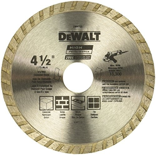 Dewalt Dw4725 Hoja De Sierra De Diamante De Corte Continuo, 