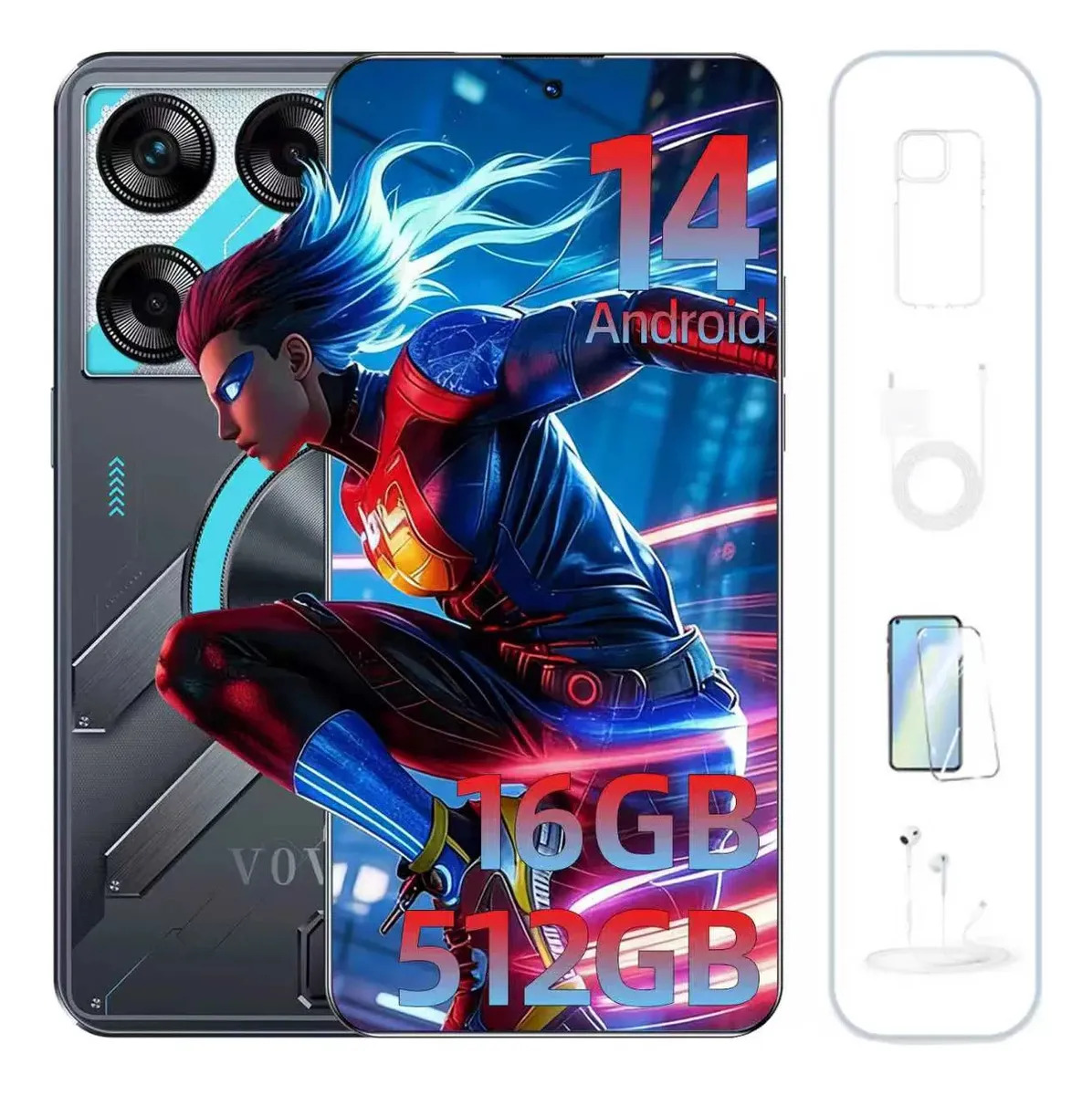 Celular GT20 Pro 5G Libre | Dimensity 9200+ Octa Core | 16GB RAM 512GB ROM | Pantalla 6.8" FHD+ 90Hz | Cámara 50MP+32MP | Batería 8000mAh IP68 Dual Sim