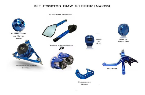 Kit Acessórios F1 Procton Bmw S1000r S1000 R Naked 