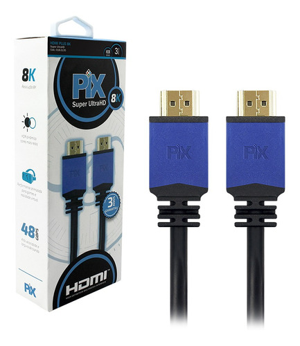 Cabo Hdmi 8k Plus 3m 2.1 Hdr