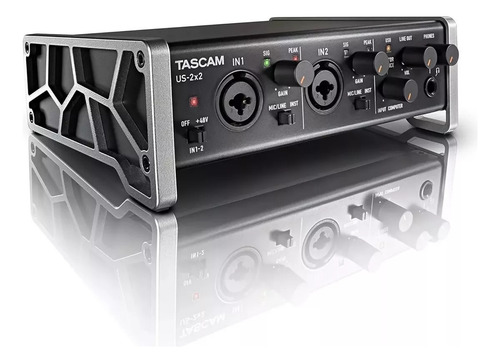 Placa Interface Áudio Tascam Us-2x2 Pré-amps Ios Compatível (Usado)