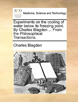 Libro Experiments On The Cooling Of Water Below Its Freez...