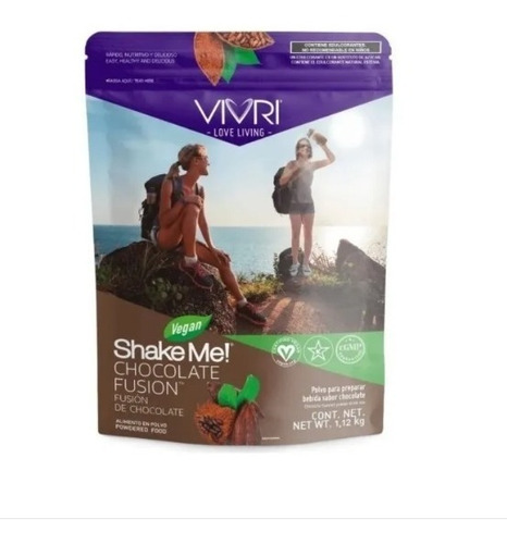 Shake Me / Sabor Chocolate Vegano / 1.12 Kg / Vivri