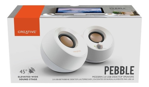 Imagen 3 de 7 de Parlantes Creative Pebble 2.0 Blanco