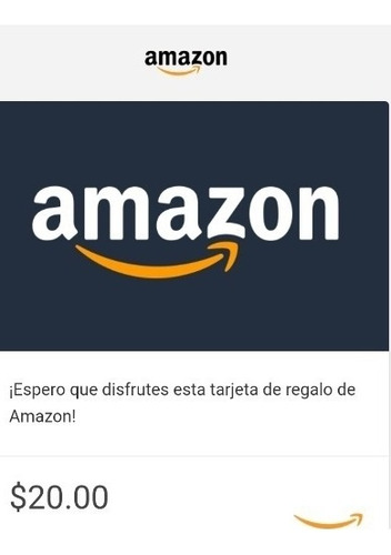 Tarjeta Amazon Gift Card 20 Dólares Usa - Código Original
