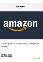 Comprar Tarjeta Amazon Gift Card 20 Dólares Usa - Código Original