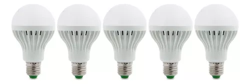 Focos Led Bombilla 9w=90watts A 12v Entrada E/27 Luzblanca Color de la luz  Blanco