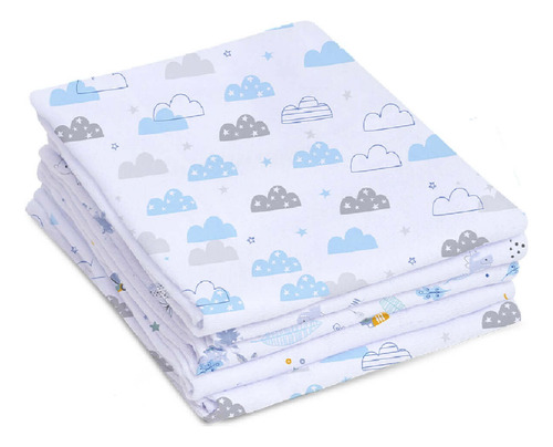 Fralda 100% Algodão Papi 65 Menino 65x65cm Com 15 Unidades