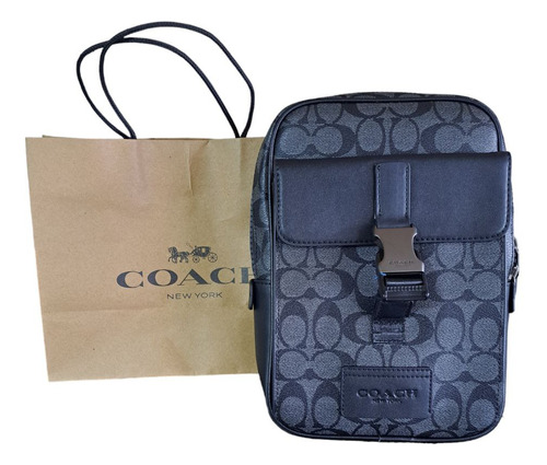 Pechera Coach Original Negra Para Hombre Con Broche Uq5s8ia