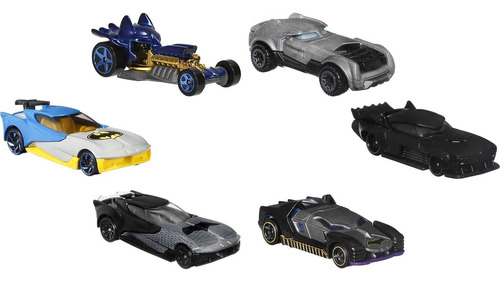 Paquete De 6 Coches Con Personajes De Batman De Hot Wheels,