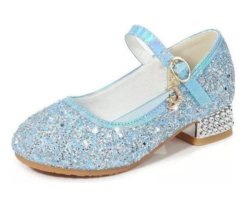 Zapatos Princesa Lentejuelas De Plata For Niñas