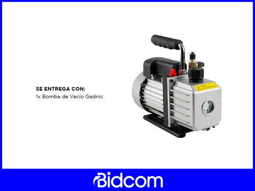 Bomba De Vacío Gadnic 90 Litros 186w Una Etapa Refrigeración