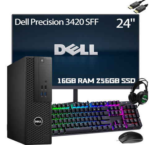 Dell Precision 3420 Sff Pc Monitor 24 Core I5 6500 16g 256g (Reacondicionado)
