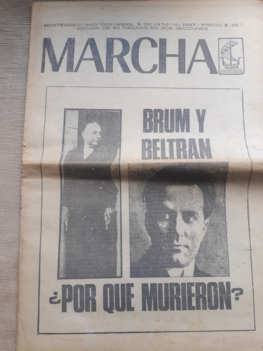 Semanario Marcha 3 De Abril De 1970 - Nº 1487