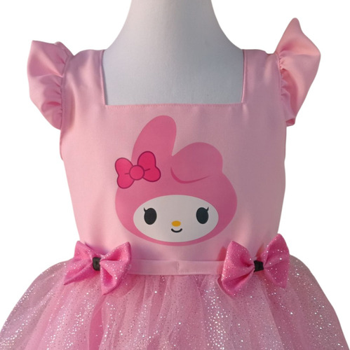 Disfraz Vestido My Melody Anime Tutu Nena Rosa 10