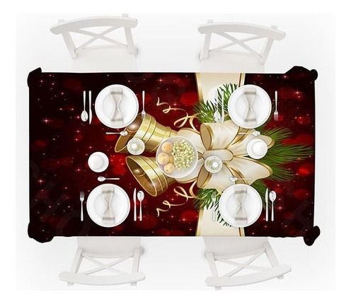 - Manteles Navideños Elegantes Rectangulares Y 6 Fundas