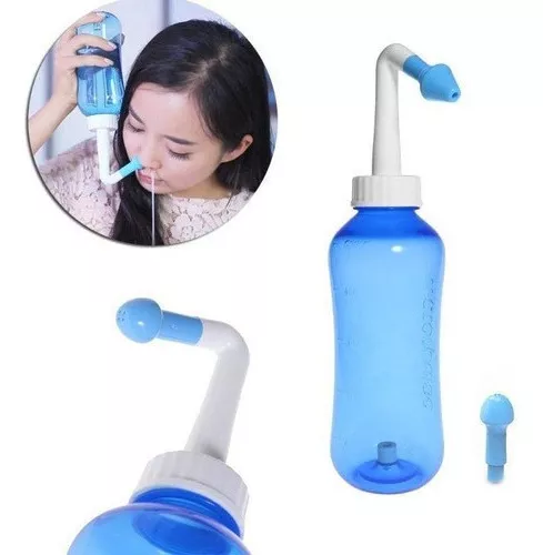 Botella de lavado nasal de doble punta para adultos y niños