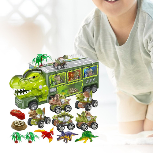 Camión Transportador De Dinosaurios Con Luces Y Sonido,