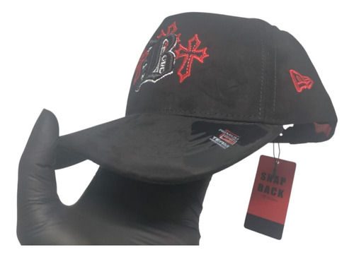 Gorra Snapback Gamuza Bordada Curva Ajustable Premium Fg Cap Boston Cruces Ajustable