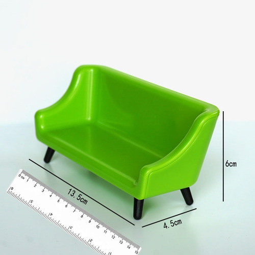 Mini Sofá Para Casa De Muñecas En Miniatura, Largo