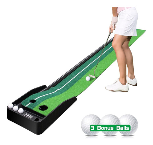 ~ Ideal Para El Putt Asgens Golf Putting Green Mat Con Siste