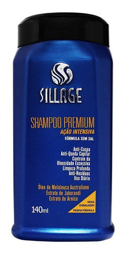 Shampoo Premium Ação Intensiva Anticaspa 140ml Sillage