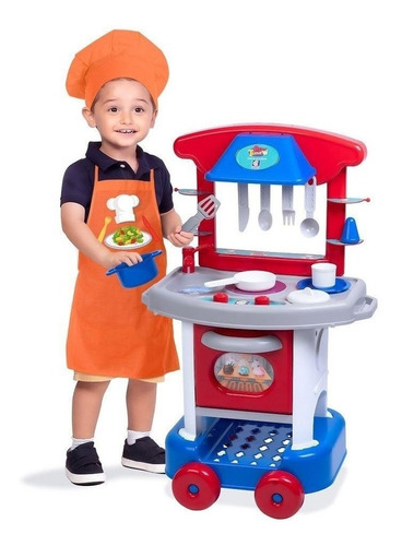 Cozinha Infantil Completa Play Time Cotiplás Cor Azul