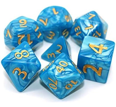 Dice- Dados Dnd De 25 Mm, Dados Rpg Azules Para Mazmorras Y