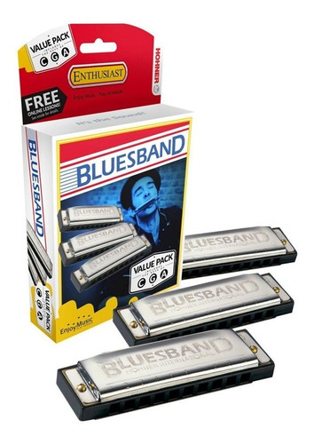 Armonica Hohner Bluesband Pack X 3 C-g-a