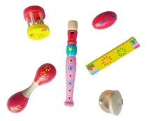 Comprar Kit Musical Bebe 8 Meses Instrumentos Madera Cocolate Toys