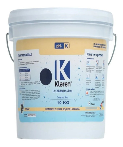 Producto Bajar Ph Alberca. Klaren 10 Kg  