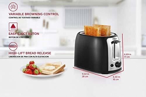 Holstein Housewares Hh-09175001 - Tostadora De 2 Rebanadas