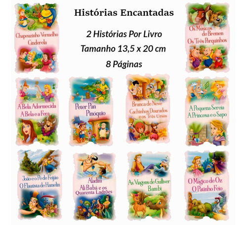 Histórias Encantadas - Kit Com 10 Livros - 2 Hist. Por Livro