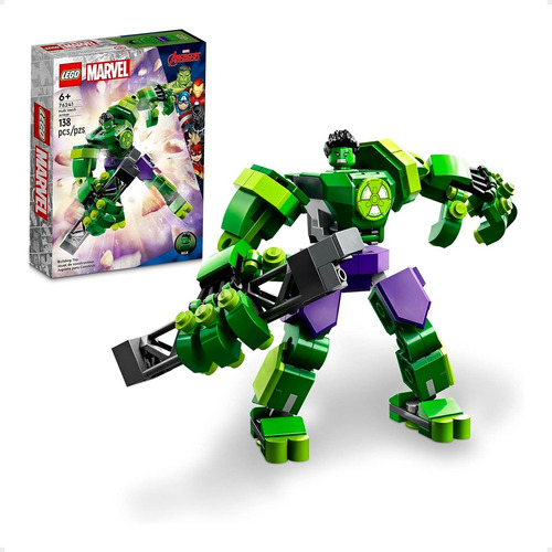 Lego Marvel Original Armadura Robotica De Hulk 138 Piezas