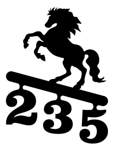 Numero Residencial Personalizado Placa Artesanal Cavalo